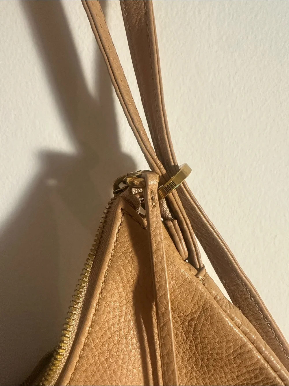HOBO Genuine Leather Convertible Backpack Shoulder Bag Tan Cognac